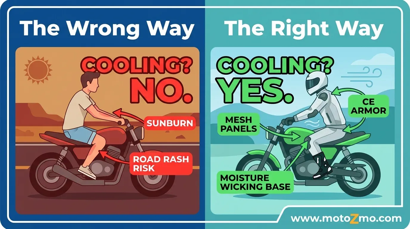 You are currently viewing What to Wear When Riding a Motorcycle in Hot Weather