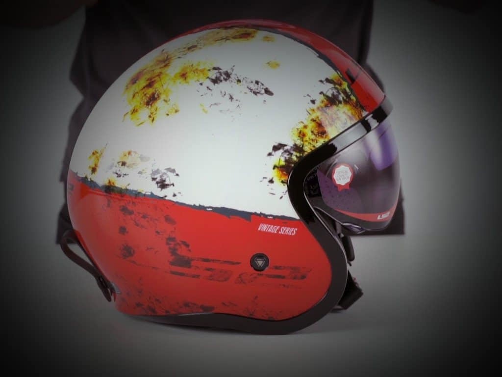 cool retro motorcycle helmet