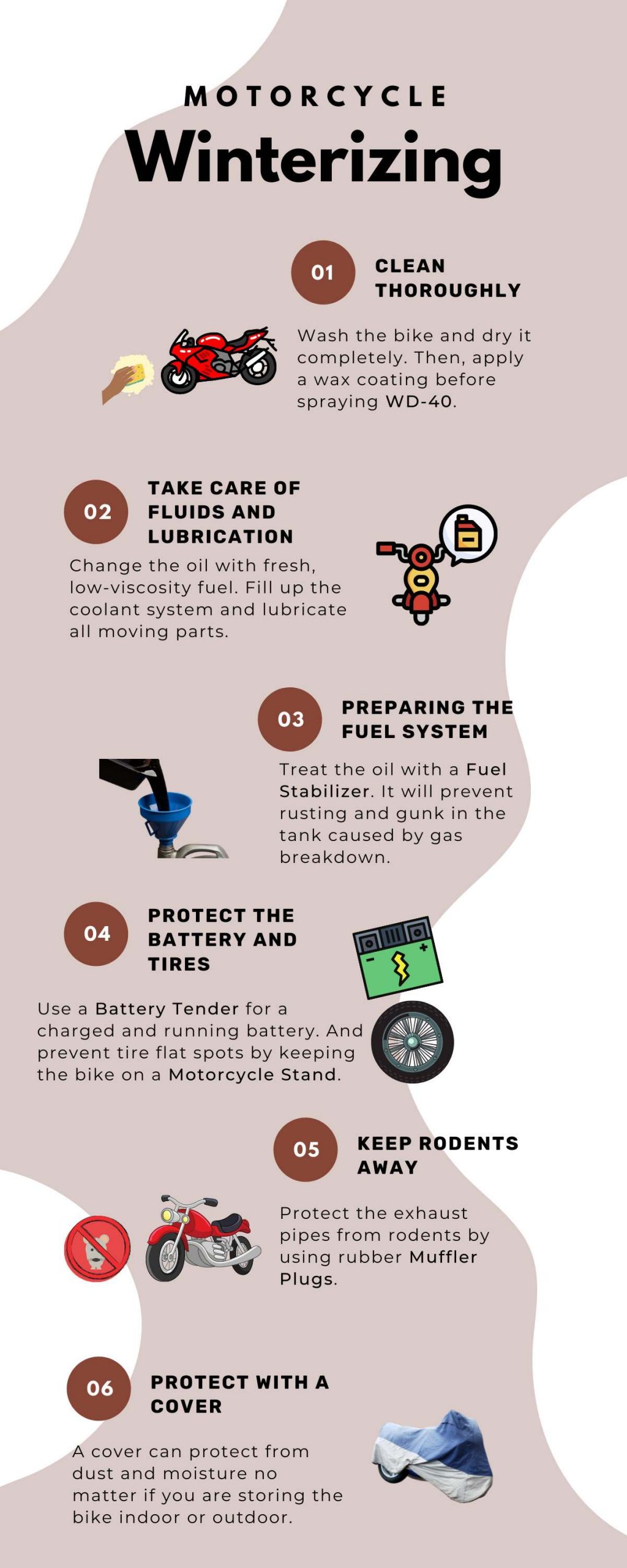 motorcycle winterizing infographic