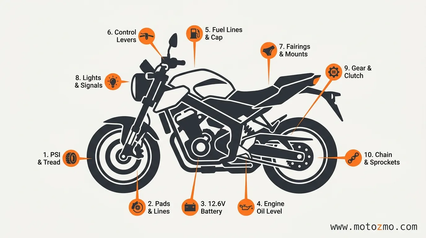 You are currently viewing 10 Motorcycle Maintenance Basics Before Spring Riding