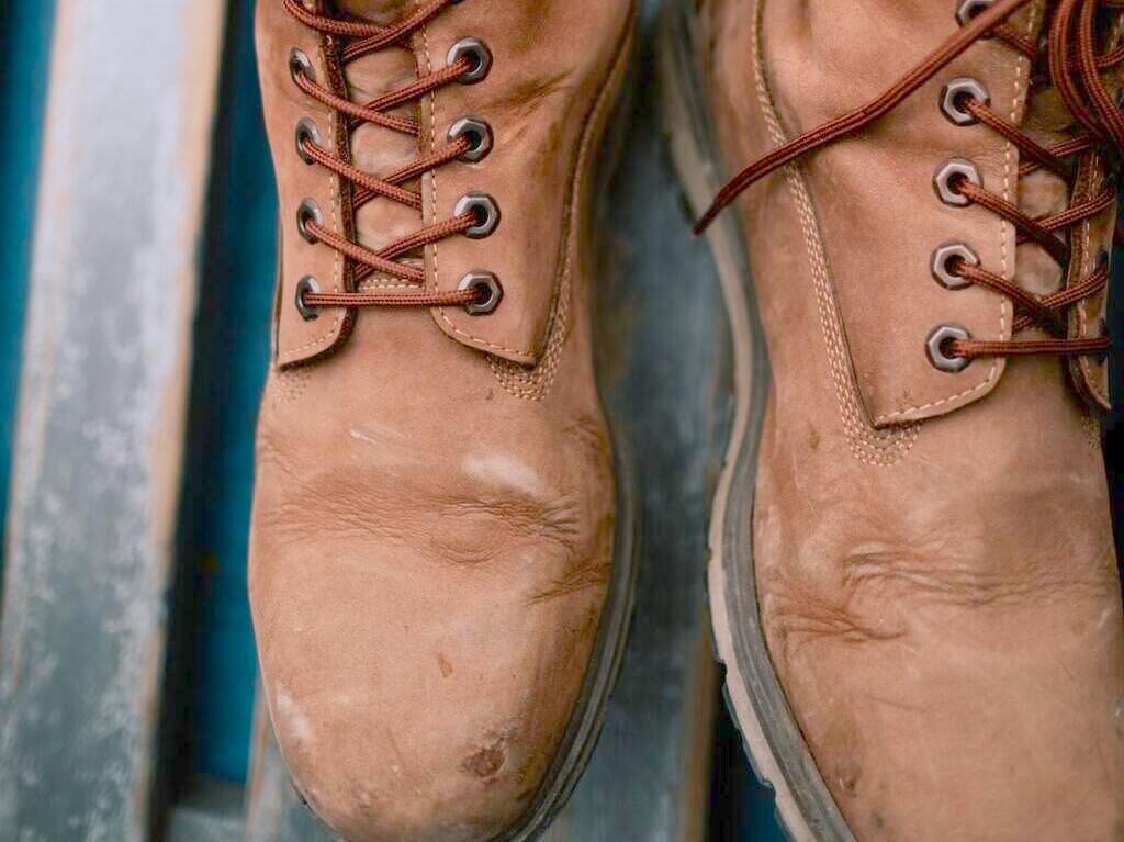 cracked leather boots