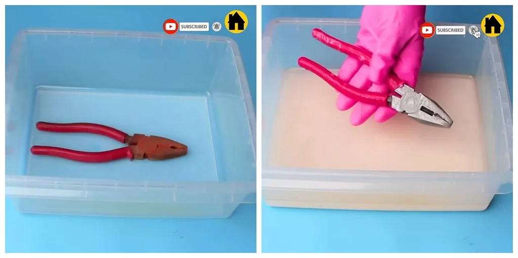 vinegar rust removal test
