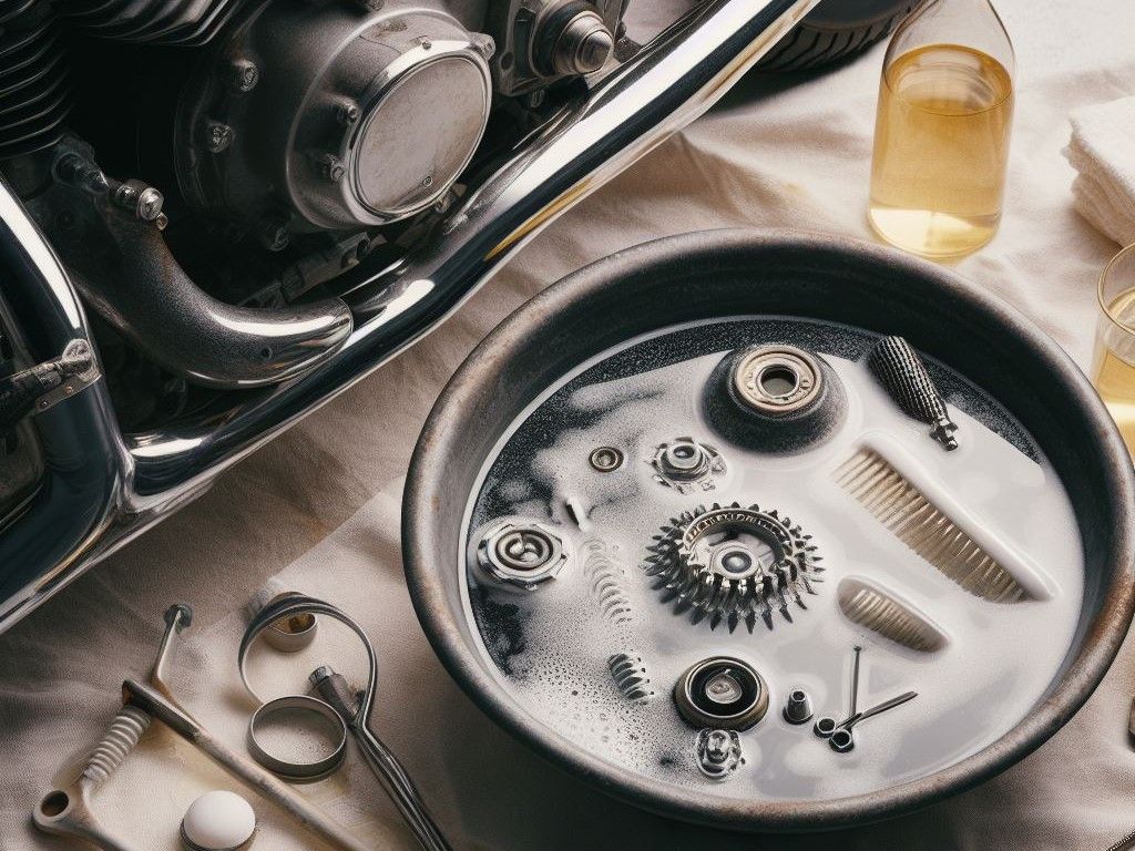 vinegar cleaning motorcycle parts