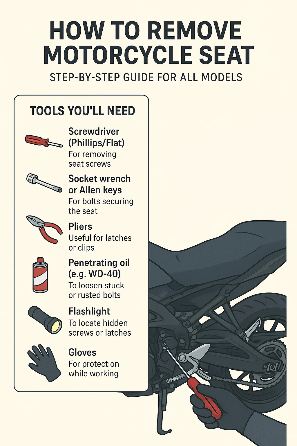 How to Remove Motorcycle Seat Guide