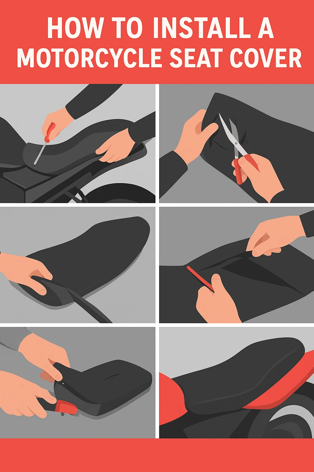 how to install a motorcycle seat cover