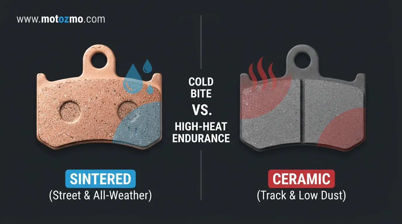 You are currently viewing Ceramic vs Sintered Motorcycle Brake Pads: The Real Difference