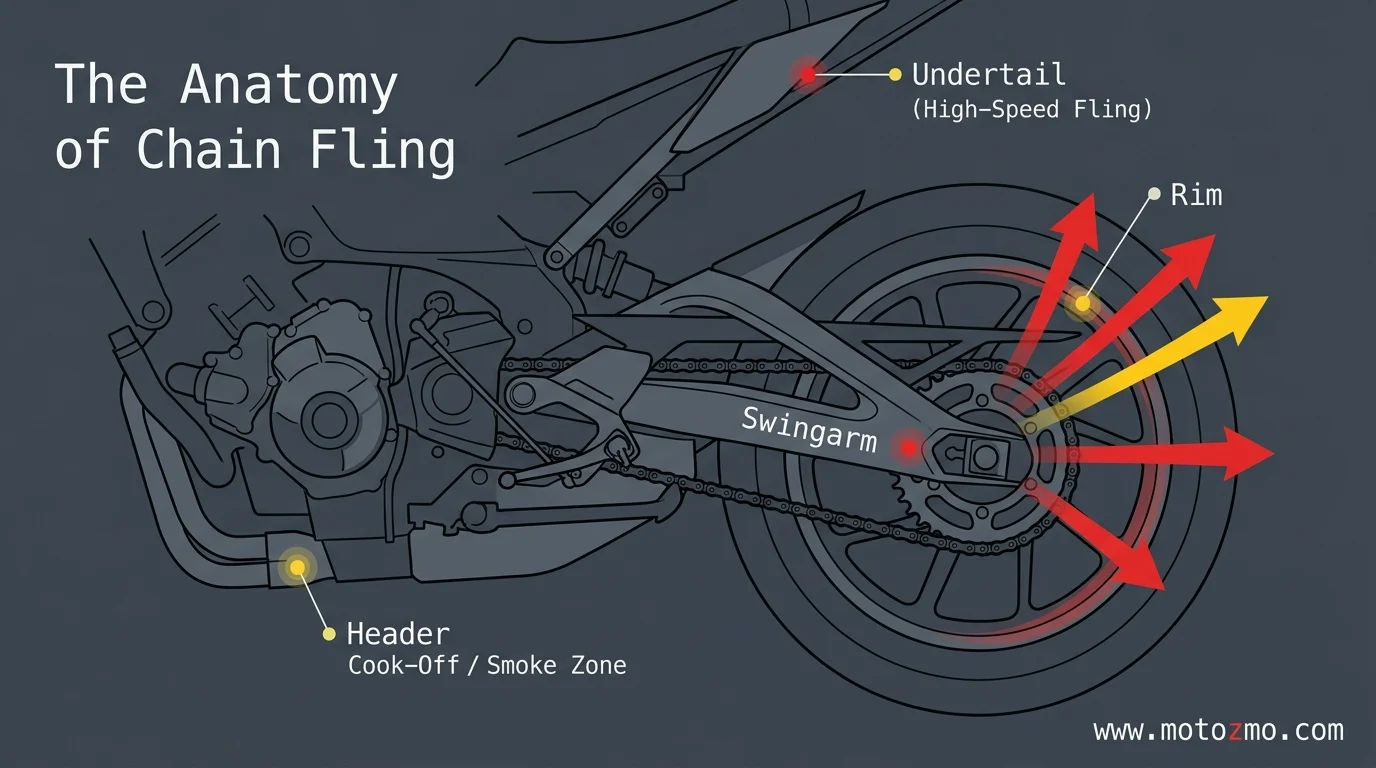 Read more about the article My Chain Lube Kept Flinging onto the Rim and Exhaust — What Stopped It