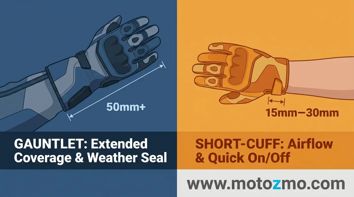 You are currently viewing Gauntlet vs Short-Cuff Motorcycle Gloves: Wear It Right