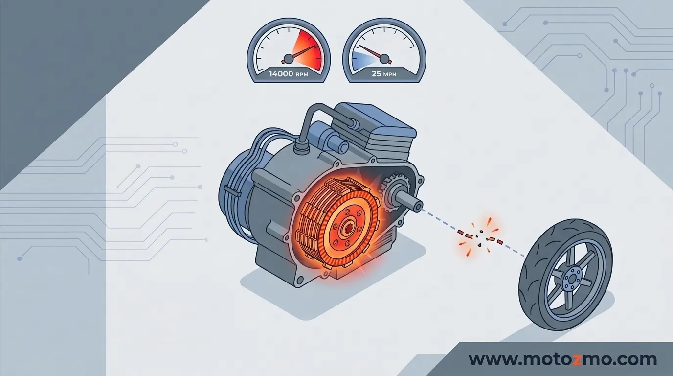 Read more about the article Motorcycle Clutch Slipping: Symptoms and Causes