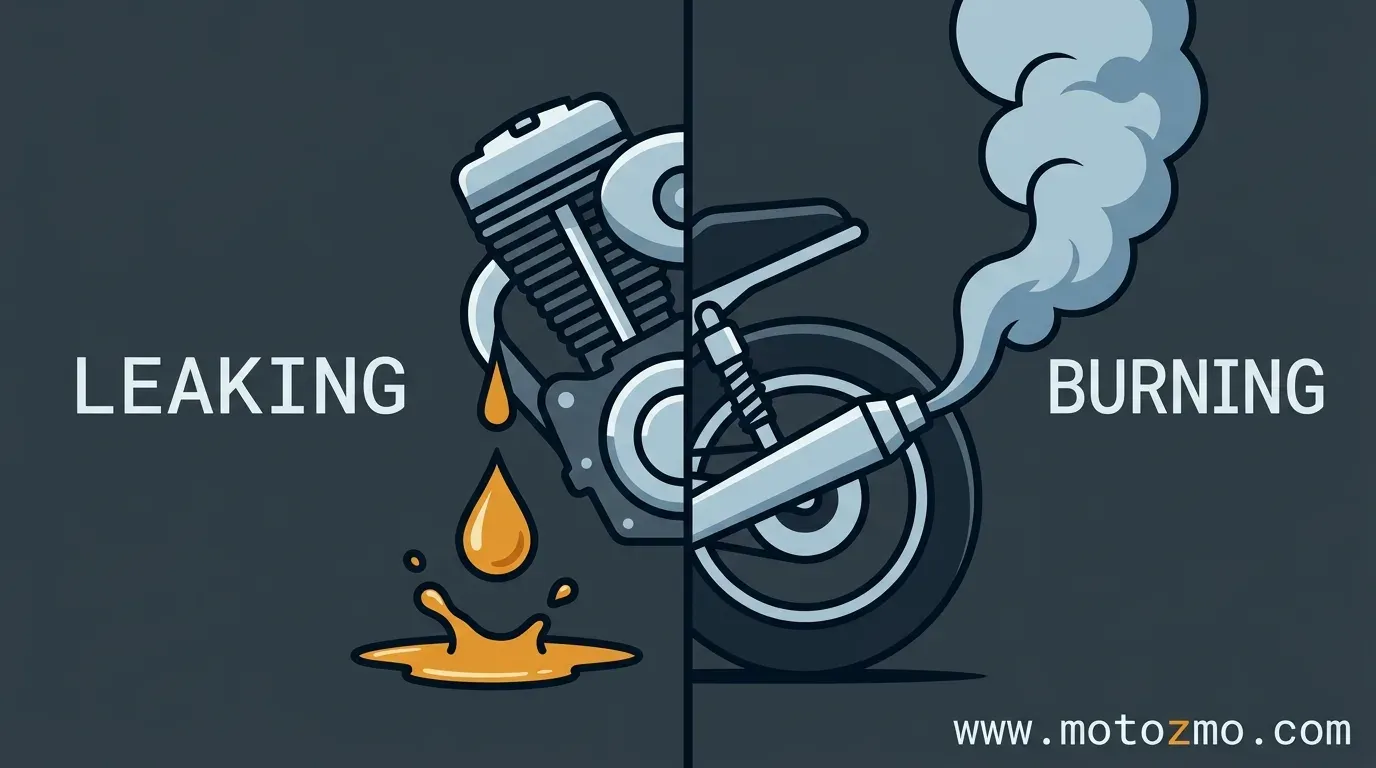 Read more about the article Motorcycle Leaking or Burning Oil Explained